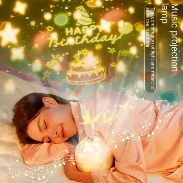 Proiector de stele Night Light Fantasy Crown 21in1 White Pentru copii, 1+ photo 5