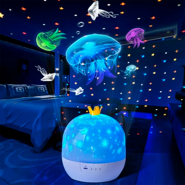Proiector de stele Night Light Fantasy Crown 21in1 White Pentru copii, 1+ photo 8