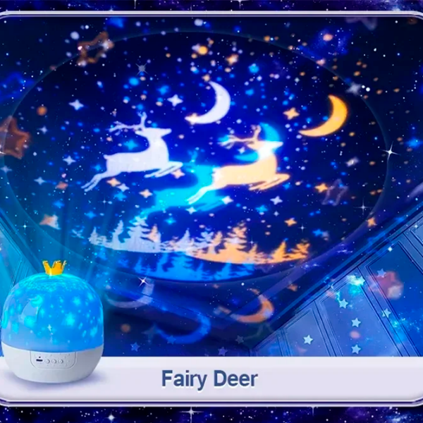 Proiector de stele Night Light Fantasy Crown 21in1 White Pentru copii, 1+ photo 10