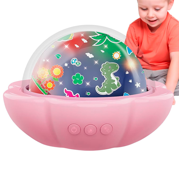 Proiector de stele Night Light Lucky Flower 2in1 Pink Pentru copii, 1+ photo 3