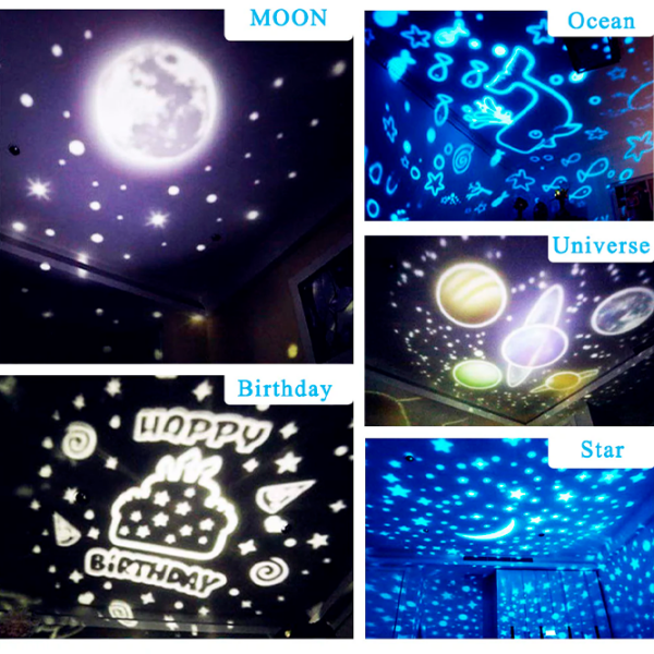 Proiector de stele Night Light Magic Diamonds 21in1 Pink Pentru copii, 1+ photo 8