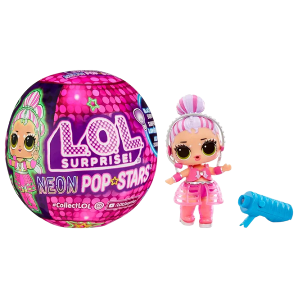 Păpușă L.O.L Surprise! Neon Pop Stars poopsie 120674 3+ photo 1