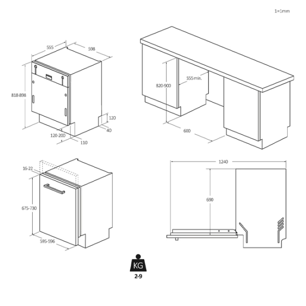 Mașină de spălat vase Candy CI 4C4F1A Inox 14 seturi, C photo 8
