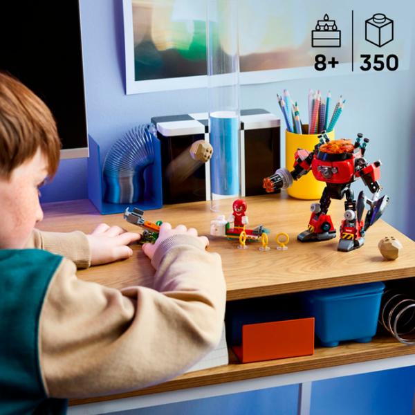 Constructor LEGO Knuckles vs. Dr. Eggman Egg Crusher Mech Blue Numărul de piese 350, 8+ photo 5