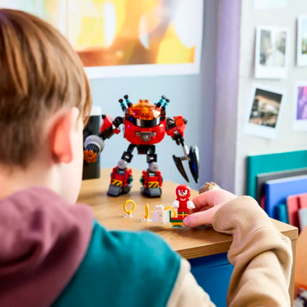 Constructor LEGO Knuckles vs. Dr. Eggman Egg Crusher Mech Blue Numărul de piese 350, 8+ photo 6