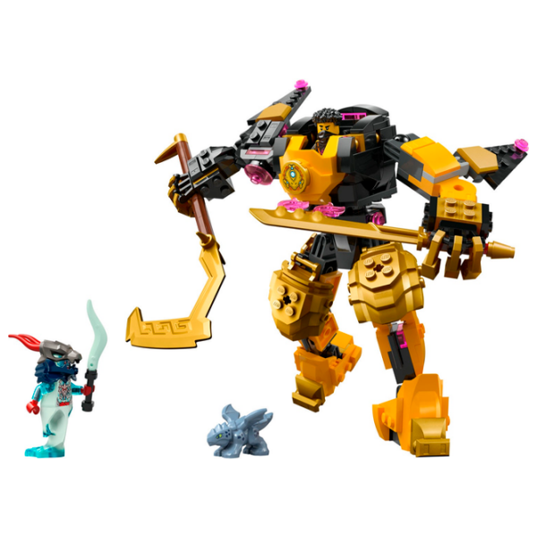 Constructor LEGO Arin's Spinjitzu Battle Mech Yellow Numărul de piese 213, 7+ photo 2