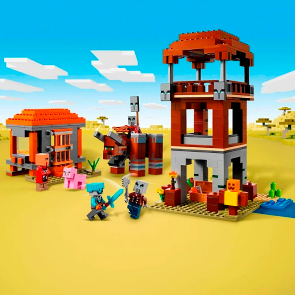 Constructor LEGO The Pillager Outpost & Ravager Brown Numărul de piese 665, 9+ photo 3