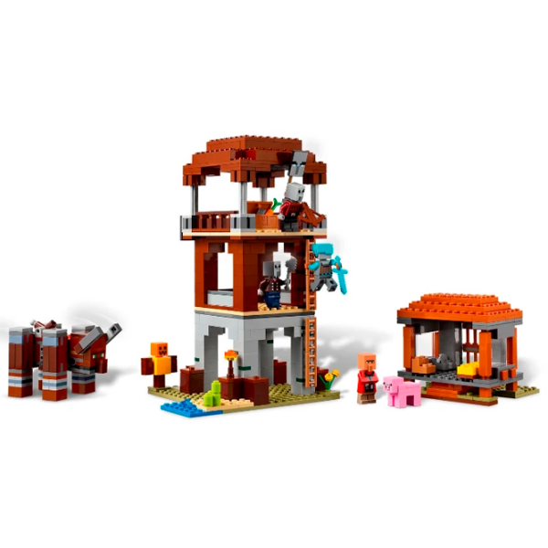 Constructor LEGO The Pillager Outpost & Ravager Brown Numărul de piese 665, 9+ photo 6