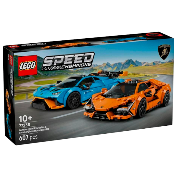 Constructor LEGO Lamborghini Revuelto & Lamborghini Huracán STO Multicolor Numărul de piese 607, 10+ photo 1