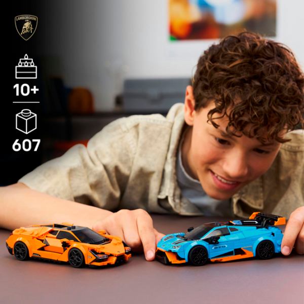 Constructor LEGO Lamborghini Revuelto & Lamborghini Huracán STO Multicolor Numărul de piese 607, 10+ photo 4