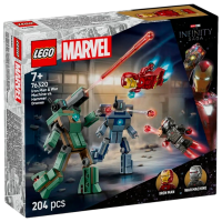Constructor LEGO Iron Man & War Machine vs. Hammer Drones Multicolor Numărul de piese 204, 7+