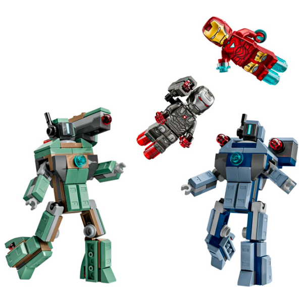 Constructor LEGO Iron Man & War Machine vs. Hammer Drones Multicolor Numărul de piese 204, 7+ photo 2