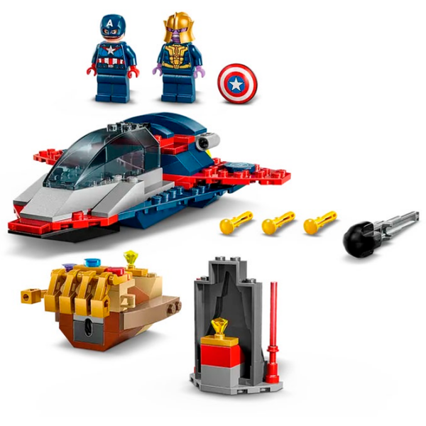 Constructor LEGO Captain America vs. Thanos Blue Numărul de piese 107, 4+ photo 5