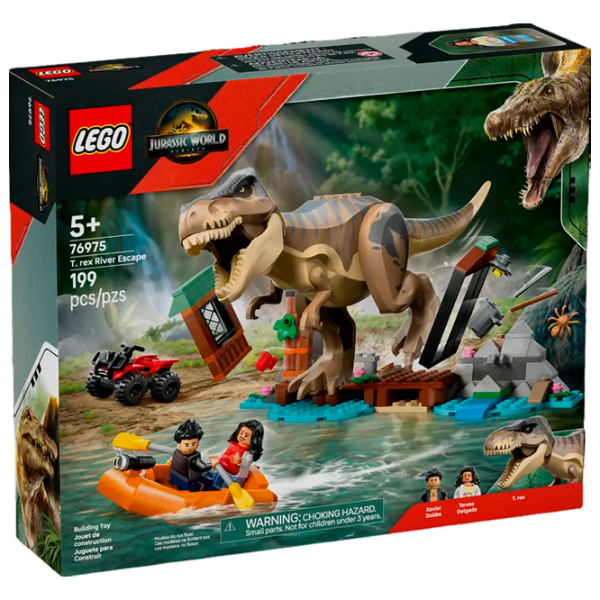 Constructor LEGO T. rex River Escape Gray Numărul de piese 199, 5+ photo 1