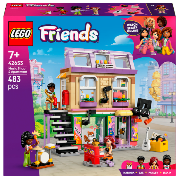 Constructor LEGO Music Shop & Apartment Multicolor Numărul de piese 483, 7+ photo 1