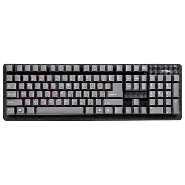 Tastatură Sven Standard 301 Black Home and Office, Cu fir photo 1