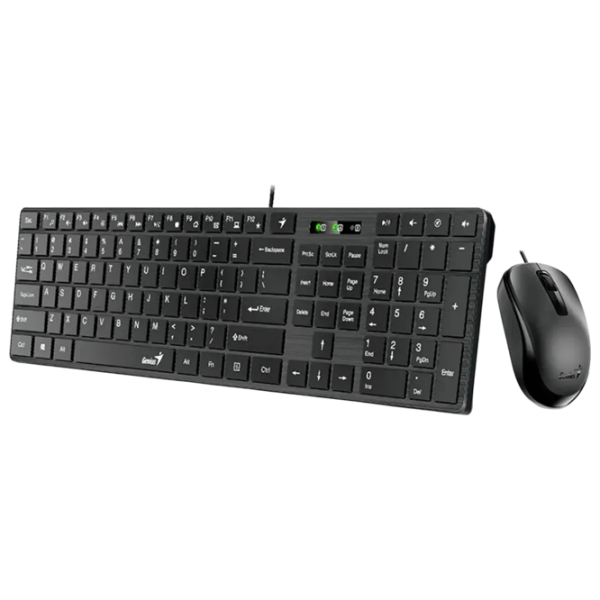 Клавиатура и Мышь Genius SlimStar C126 Черный Для дома и офиса, Проводная photo 3