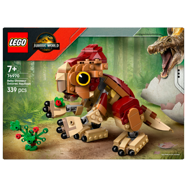 Constructor LEGO Baby Dinosaur Dolores: Aquilops Red Numărul de piese 339, 7+ photo 1