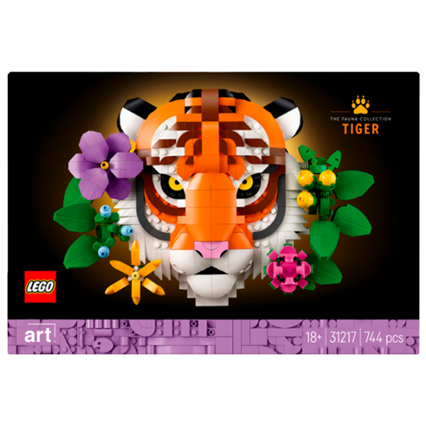 Constructor LEGO Fauna Tiger Orange Numărul de piese 744, 18+ photo 1