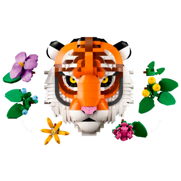Constructor LEGO Fauna Tiger Orange Numărul de piese 744, 18+ photo 2