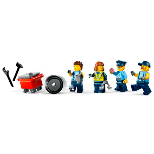 Constructor LEGO Custom Police Garage Blue Numărul de piese 489, 6+ photo 8