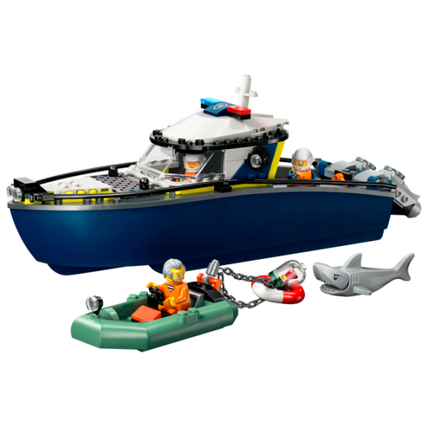 Constructor LEGO Police Boat Blue Numărul de piese 264, 6+ photo 2