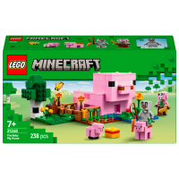 Constructor LEGO The Baby Pig House Pink Numărul de piese 238, 7+