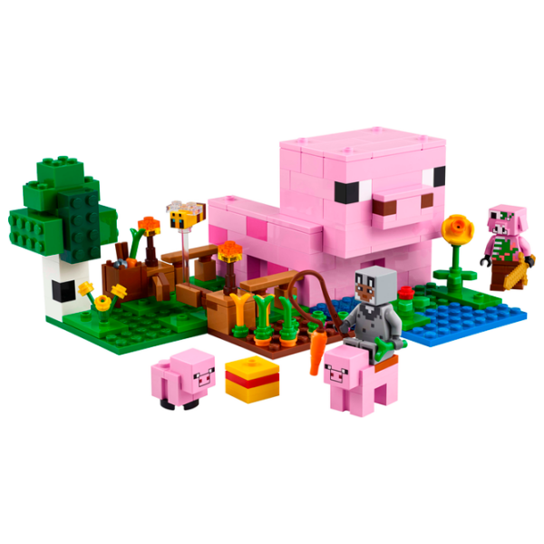 Constructor LEGO The Baby Pig House Pink Numărul de piese 238, 7+ photo 2