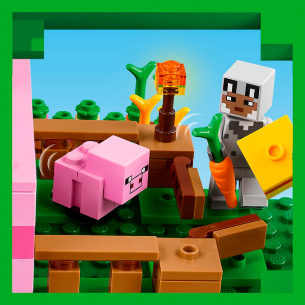 Constructor LEGO The Baby Pig House Pink Numărul de piese 238, 7+ photo 5