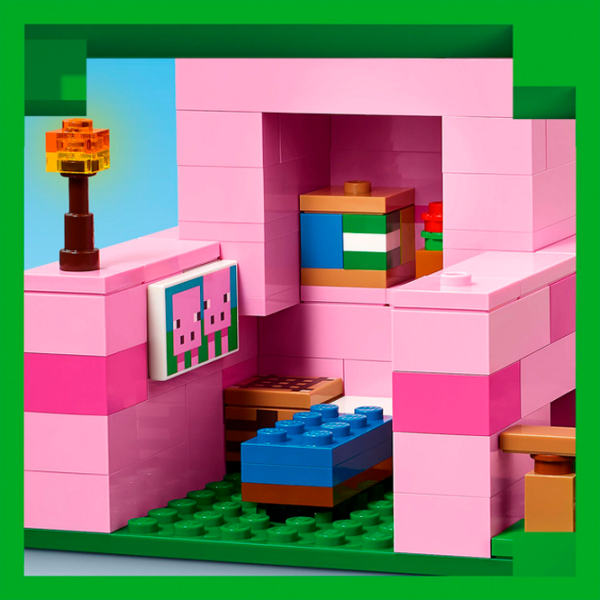 Constructor LEGO The Baby Pig House Pink Numărul de piese 238, 7+ photo 6