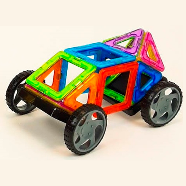 Constructor Play Smart Magnete colorate Black Numărul de piese 16, 3+ photo 4