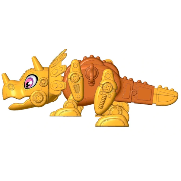 Constructor Clementoni Dino Bot Triceratops Orange Numărul de piese 20, 5+ photo 3
