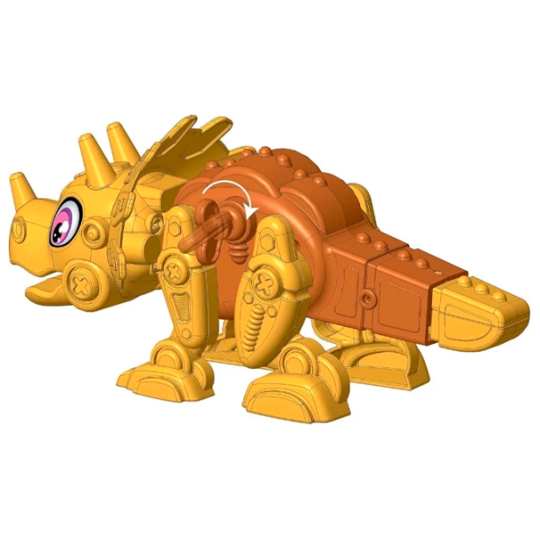 Constructor Clementoni Dino Bot Triceratops Orange Numărul de piese 20, 5+ photo 4
