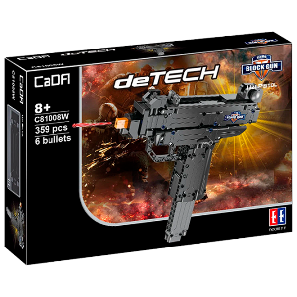 Constructor CaDa Uzi Pistol Black Numărul de piese 359, 8+ photo 1