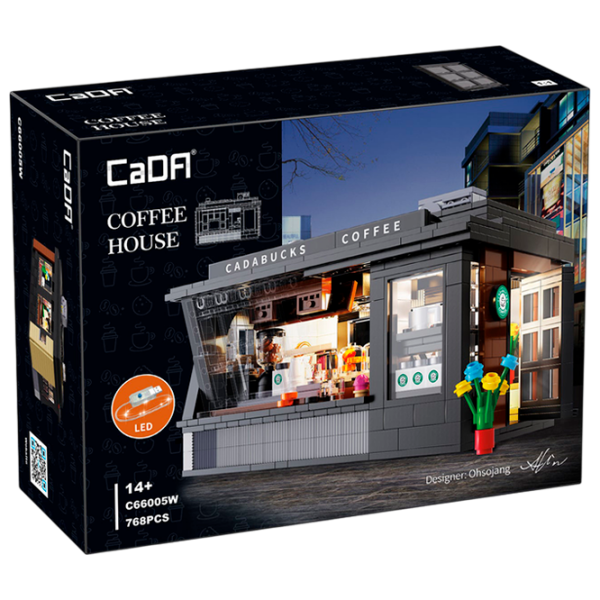 Конструктор CaDa Coffee House Серый Количество деталей 768, 14+ photo 1
