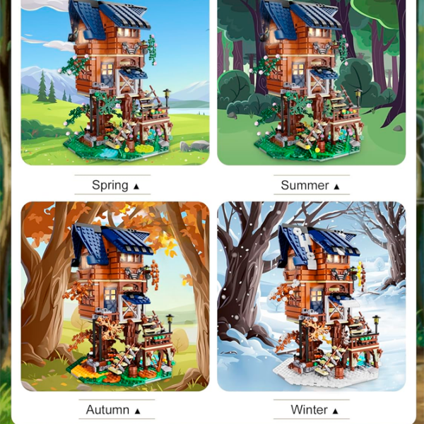 Constructor CaDa The Four Seasons Tree House Brown Numărul de piese 1155, 14+ photo 4