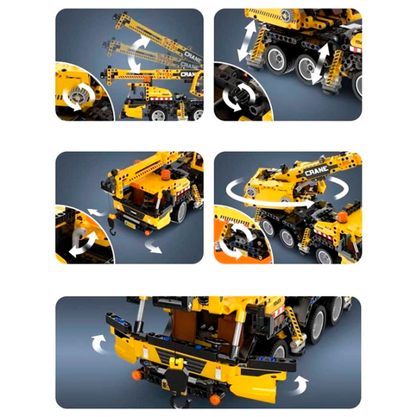 Конструктор CaDa Mobile Crane Желтый Количество деталей 658, 8+ photo 4