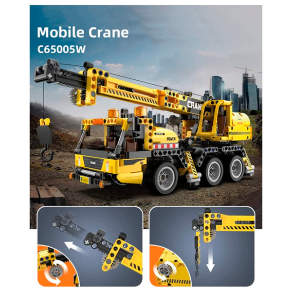 Конструктор CaDa Mobile Crane Желтый Количество деталей 658, 8+ photo 5
