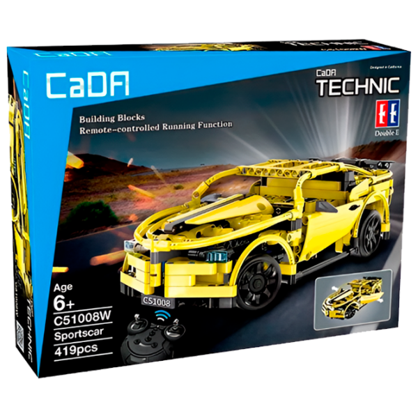 Constructor cu telecomandă CaDa Chevrolet Camaro Yellow Numărul de piese 419, 6+ photo 1