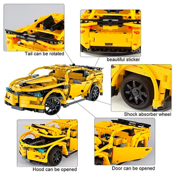 Constructor cu telecomandă CaDa Chevrolet Camaro Yellow Numărul de piese 419, 6+ photo 5