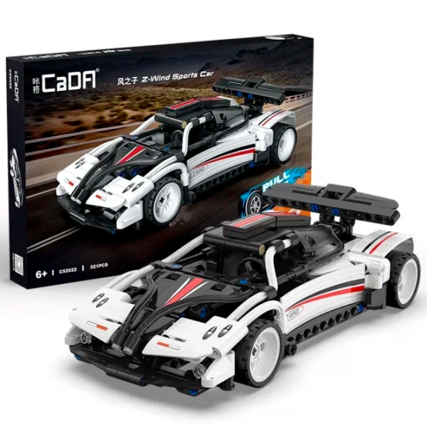 Constructor CaDa Z-Wind Sport Car White Numărul de piese 321, 6+ photo 4