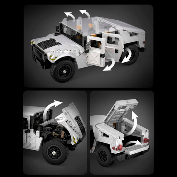 Constructor CaDa Hummer Humvee White Numărul de piese 1380, 8+ photo 6