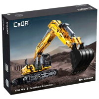 Constructor CaDa Fully Functional Excavator Yellow Numărul de piese 1702, 8+