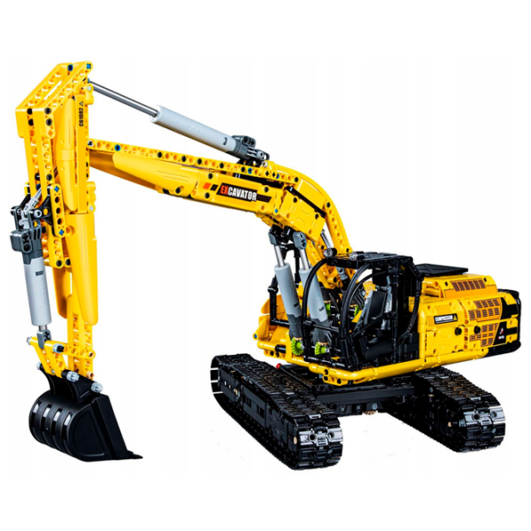 Constructor CaDa Fully Functional Excavator Yellow Numărul de piese 1702, 8+ photo 4