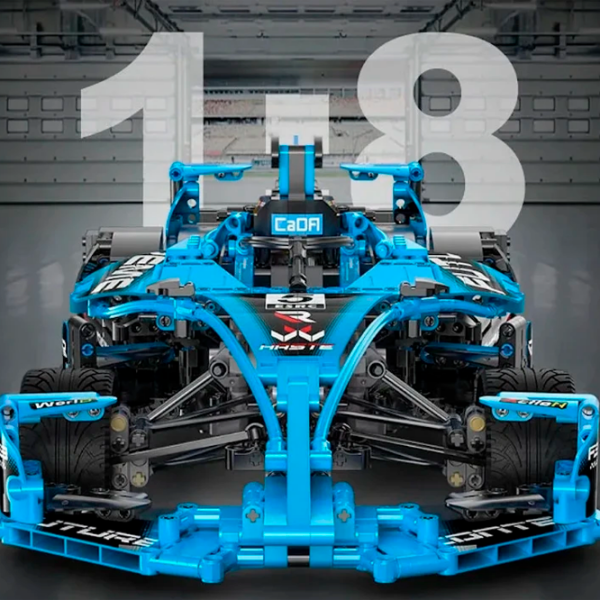 Constructor CaDa Electric Super Racing Car Blue Numărul de piese 1667, 8+ photo 3
