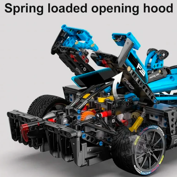 Constructor CaDa Electric Super Racing Car Blue Numărul de piese 1667, 8+ photo 5