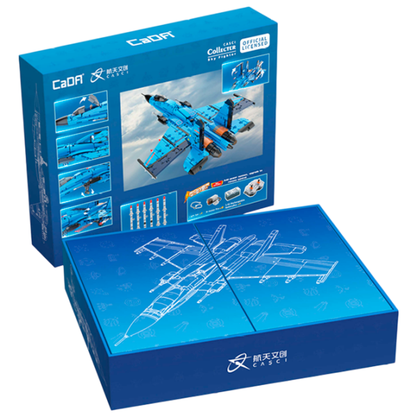 Constructor cu telecomandă CaDa J-15 Flying Shark Blue Numărul de piese 1481, 8+ photo 1