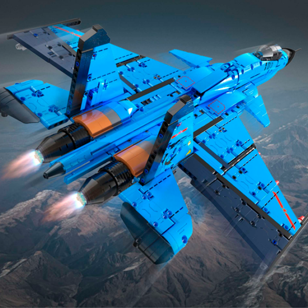 Constructor cu telecomandă CaDa J-15 Flying Shark Blue Numărul de piese 1481, 8+ photo 6
