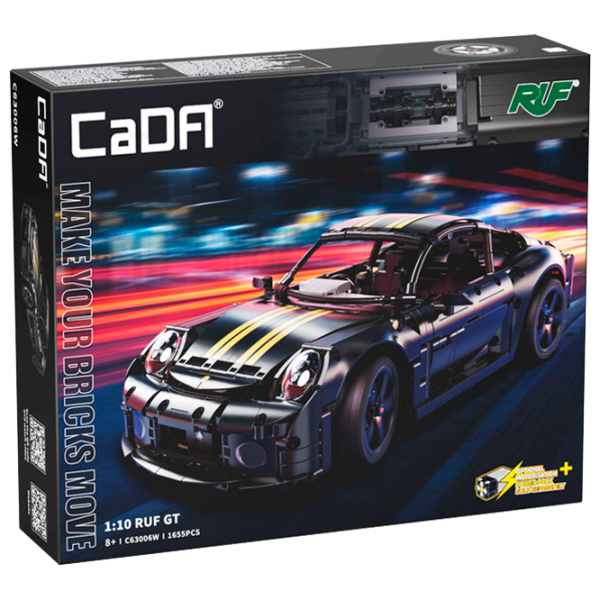 Constructor CaDa Porshe RUF GT Black Numărul de piese 1655, 8+ photo 1