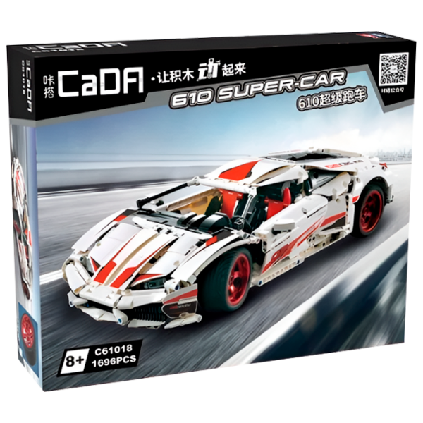Constructor CaDa Lamborghini Huracan White Numărul de piese 1696, 8+ photo 1